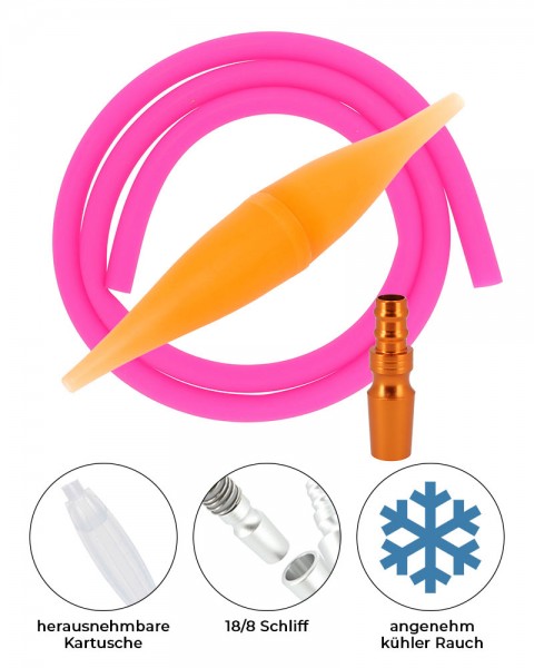 AO ICE Bazooka 2.0 Schlauchset Orange Pink 18/8 Schliff