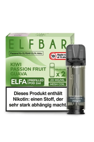 Elfbar Elfa Pods Kiwi Passion Fruit Guava (2 Stück)