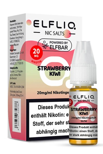 Elfbar ELFLIQ Strawberry Kiwi Nikotinsalz Liquid 10ml