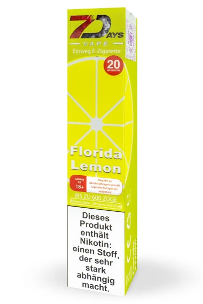 7Days Einweg E-Zigarette Florida Lemon 20mg/ml