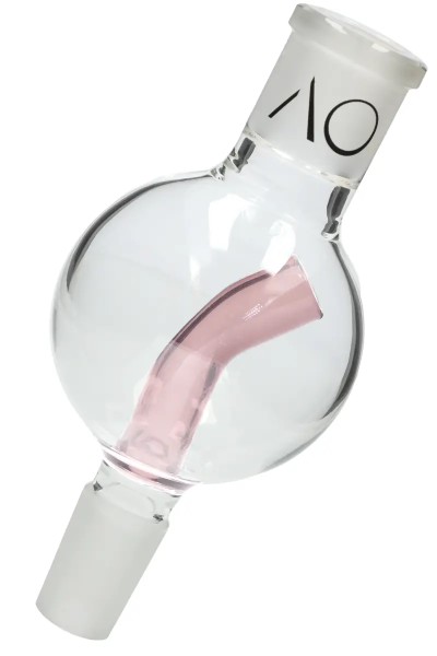 AO Glas Molassefänger 18/8 Kugel 75mm Stem Pink