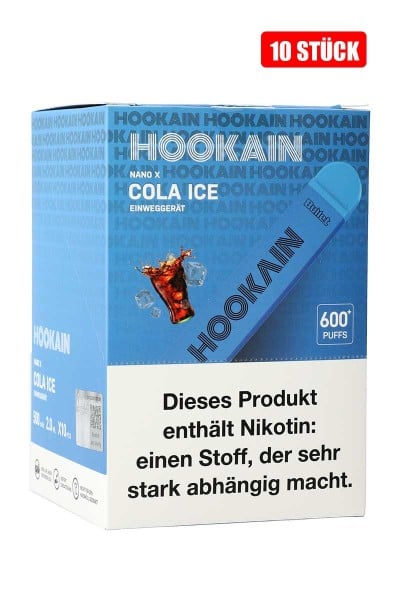 Hookain Nano X Einweg - 10er Cola Ice