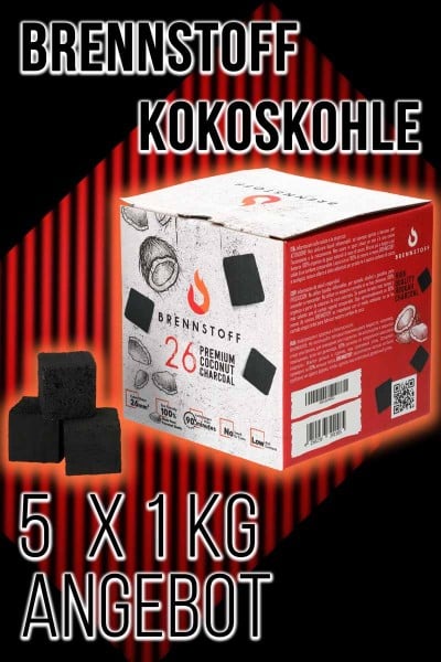 Brennstoff Kokoskohle 26er Angebot 5kg