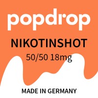 Popdrop 50-50 Nikotinshot 10ml 18 mg