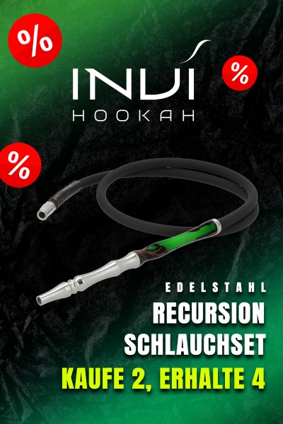 INVI Recursion Schlauchset 18/8 Schliff Edelstahl 4 für 2