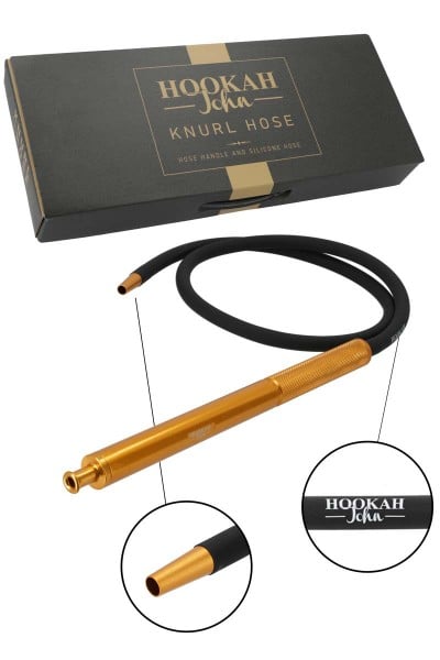 HookahJohn Knurl Hose V2 Alu Gold