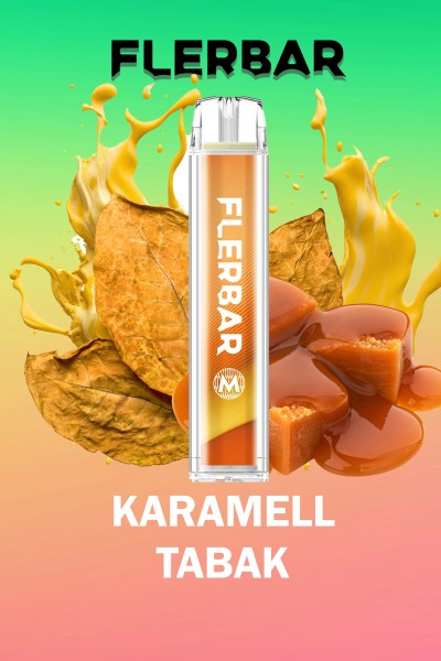Flerbar 600 E-Shisha Caramel Tobacco 20mg/ml