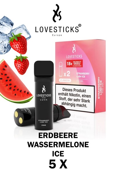 Lovesticks LUVA POD Duo Pack Strawberry Lush Ice 20mg/ml