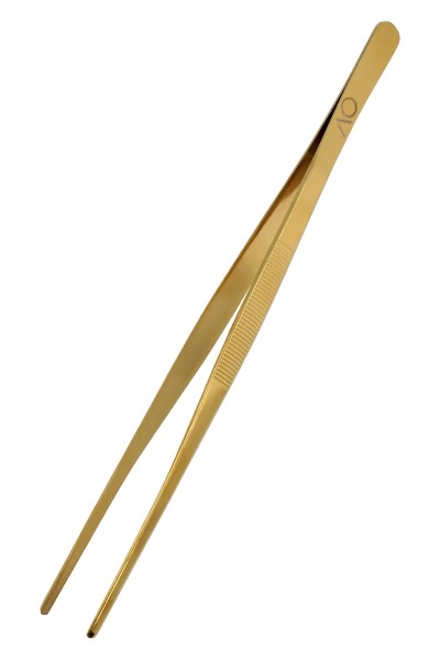 AO Kohlepinzette Edelstahl Gold 30cm