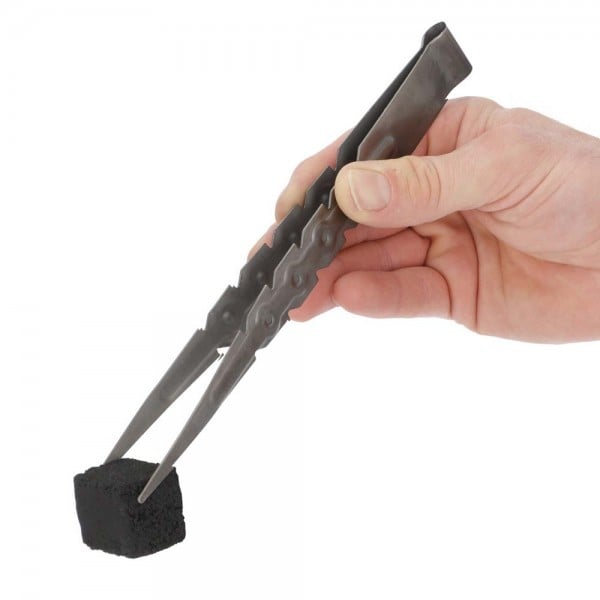 Smokezilla Kohlezange Edelstahl Gun Metal 22cm