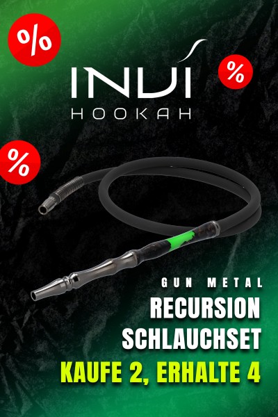 INVI Recursion Schlauchset 18/8 Schliff Edelstahl Gun Metal 4 für 2