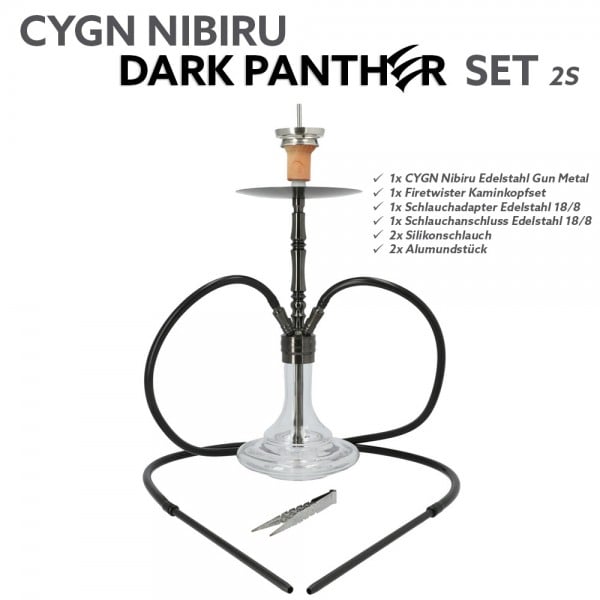 CYGN Nibiru Dark Panther 2 Schlauch Edelstahl Gun Metal