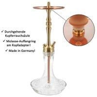 Octopuz Hookah Neptun Messing Clear