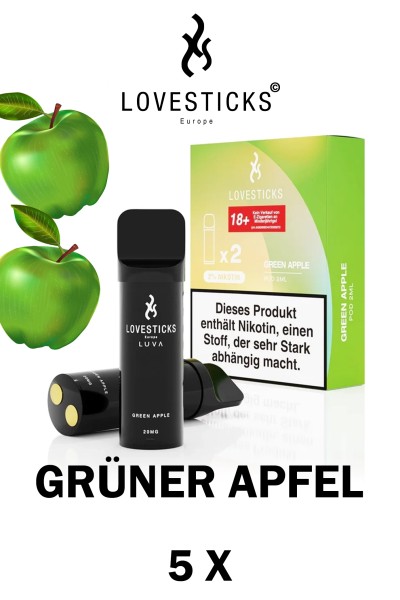 Lovesticks LUVA POD Duo Pack Green Apple 20mg/ml