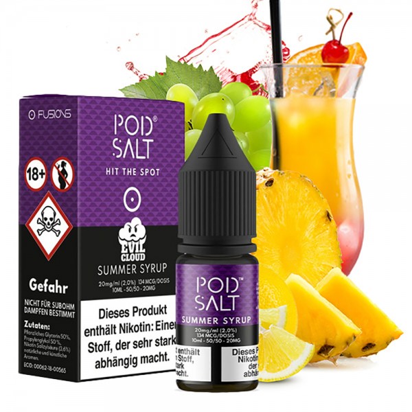 POD SALT FUSION Summer Syrup Nikotinsalz Liquid 10 ml 20mg