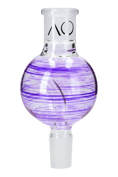 AO Glas Molassefänger 18/8 Kugel 60mm Tiger Purple