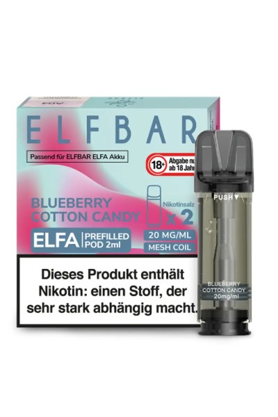 Elfbar Elfa Pods Blueberry Cotton Candy 20mg (2 Stück)