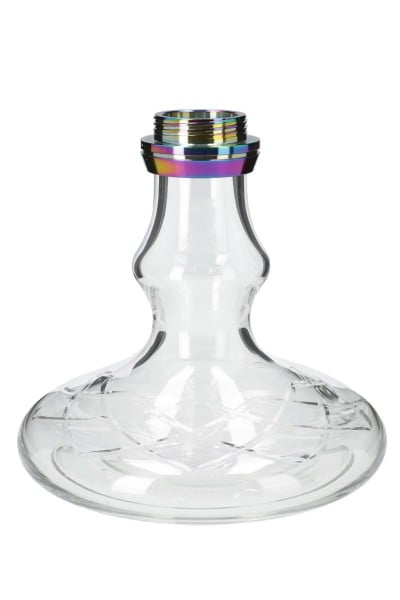 Ersatzglas Smokezilla Baragon Edelstahl Rainbow Handcut Clear