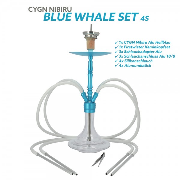 CYGN Nibiru Blue Whale 4 Schlauch Alu Hellblau
