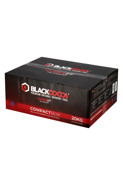 Black Cocos Kokoskohle Cubes 27 Gastro 20kg