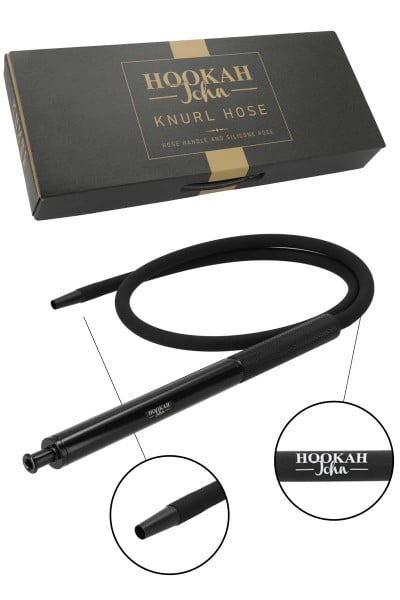 HookahJohn Knurl Hose V2 Alu Black