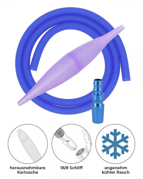 AO ICE Bazooka 2.0 Schlauchset Lila Blau 18/8 Schliff