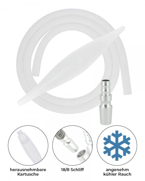 AO ICE Bazooka 2.0 Schlauchset Weiss Transparent 18/8 Schliff