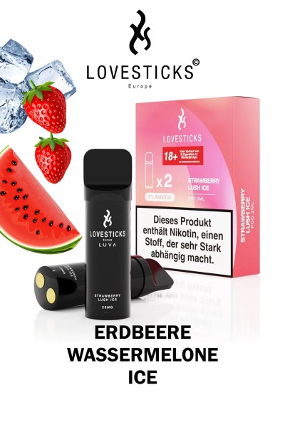 Lovesticks LUVA POD Duo Pack Strawberry Lush Ice 20mg/ml