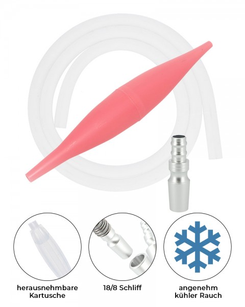 AO ICE Bazooka 2.0 Schlauchset Pink Weiss 18/8 Schliff