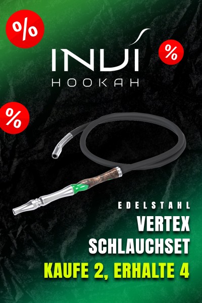 INVI Vertex Schlauchset mit 18/8 Schliff Edelstahl 4 für 2